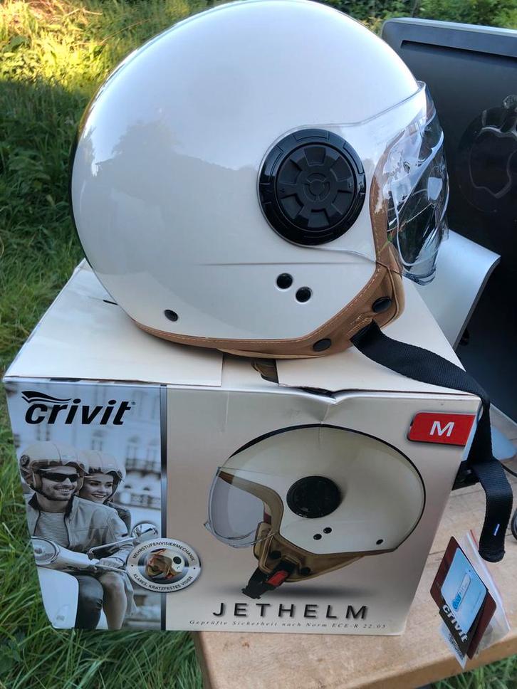 Nieuwe Bromfietshelm - Stijlvol en Veilig!, Fietsen en Brommers, Brommerhelmen, Nieuw, Medium, Ophalen