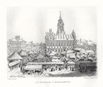 1881 - Middelburg / kermis aan de Waag, Antiek en Kunst, Kunst | Etsen en Gravures, Ophalen of Verzenden