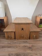 Steigerhouten Speeltafel/Picknicktafel Kinderen, Ophalen, Gebruikt, Tafel(s) en Stoel(en)