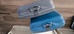 Samsonite Koffers - Grijs & Blauw, Sieraden, Tassen en Uiterlijk, Koffers, 60 tot 70 cm, Gebruikt, Hard kunststof, Slot