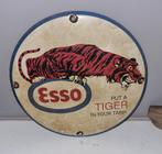 Esso Emaille Bord - 30 cm, Ophalen of Verzenden, Gebruikt, Reclamebord
