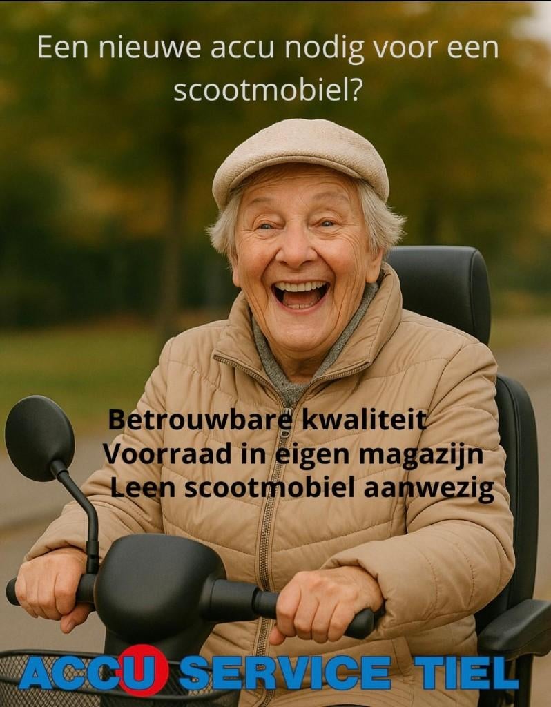 accu voor scootmobiel, Ophalen, Nieuw