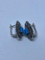 Zilveren setje met turkoois ( oorbellen en hanger), Ophalen, Info@zilver.com, Blauw, Kleiner dan 17