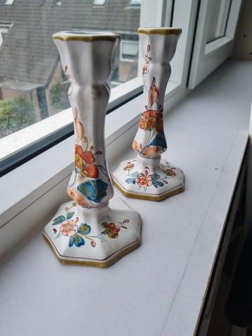 Set van 2 vintage kandelaars beschikbaar voor biedingen
