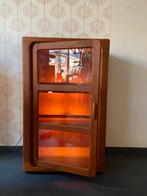 Vintage Deense vitrinekast van Dyrlund, Ophalen, Gebruikt, 50 tot 100 cm, Deens design
