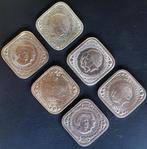 6 vierkante herdenkingsstuivers Oranje, Postzegels en Munten, Penningen en Medailles, Verzenden, Overige materialen, Nederland