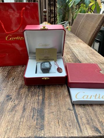 Black moissanite Cartier iced out horloge beschikbaar voor biedingen