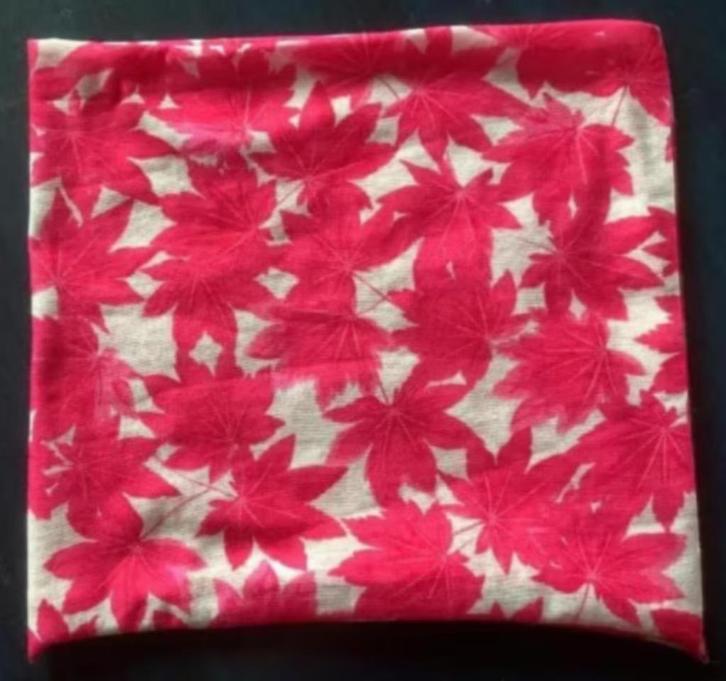Rood-roze-witte col, colletje, sjaal, shawl; 23 x 50 cm dubb, Kleding | Dames, Mutsen, Sjaals en Handschoenen, Zo goed als nieuw