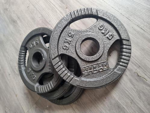 4 stuks Focus Fitness Olympische gietijzeren halterschijven, Sport en Fitness, Fitnessmaterialen, Zo goed als nieuw, Ophalen
