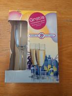 Set van 2 champagne glazen., Glas of Glazen, Nieuw, Ophalen of Verzenden, Glas