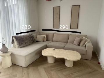 Beige hoekbank (290x230cm) -  Snel ophalen! beschikbaar voor biedingen