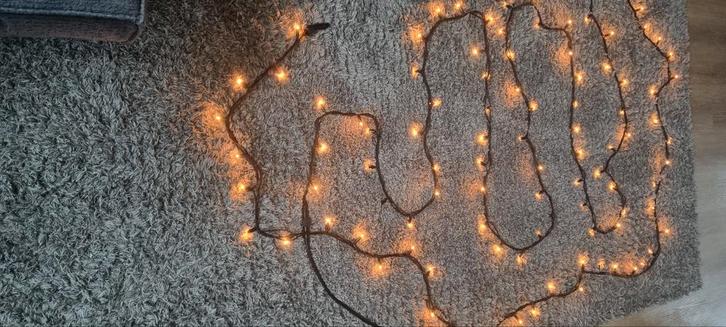 Lange koppelbare kerstverlichting - 120 meter, Huis en Inrichting, Lampen | Hanglampen, Gebruikt, Minder dan 50 cm, Kunststof