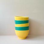 5 puntgave Spaanse Palacio kommen - geel en groen, Huis en Inrichting, Keuken | Servies, Ophalen of Verzenden, Zo goed als nieuw