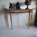 Prachtige sidetable alles geslepen glas goud kleur eycatcher, Ophalen, 100 tot 150 cm, Glas, Zo goed als nieuw