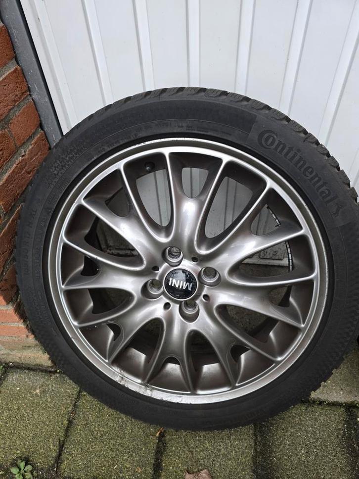 Mini JCW Velgen 17 inch met Winterbanden, Auto-onderdelen, Banden en Velgen, Banden en Velgen, Winterbanden, 17 inch, 185 mm, Personenwagen