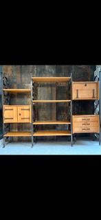 Brutalist roomdivider wandkast Bram Sprij Jaren 50, Huis en Inrichting, Kasten | Vitrinekasten, Ophalen, 25 tot 50 cm, 200 cm of meer