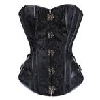 Dames zwart steampunk korset leren gothic corset punk leer, Kleding | Dames, Body of Korset, Zwart, Verzenden
