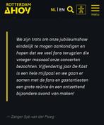 Staplaatsen Ahoy 35 jarig jubileum concert de Kast, Tickets en Kaartjes, Drie personen of meer