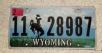 Nummerplaat , Kentekenplaat Wyoming USA, Auto's, Zo goed als nieuw, Verzenden
