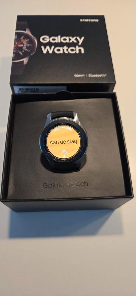 Samsung Galaxy Watch 46mm SM-R800, Sieraden, Tassen en Uiterlijk, Smartwatches, Gebruikt, Android, Zilver, Conditie, GPS, Hartslag