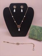 Gucci Set - Ketting, Armband & Oorbellen, Nieuw, Ophalen of Verzenden, Goud, Overige materialen