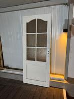 Deur met glas, stomp, 82x198,7cm, Doe-het-zelf en Verbouw, Deuren en Horren, Ophalen, Gebruikt, 80 tot 100 cm, Binnendeur