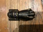 gietijzeren deurklopper, hand met bal, Antiek en Kunst, Curiosa en Brocante, Ophalen of Verzenden