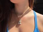Zilver stainless stail honden ketting met diamantjes, Overige materialen, Verstelbaar, Nieuw, Ophalen of Verzenden