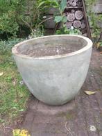 Grote grijze buitenpot, Ophalen, Gebruikt, 40 cm of meer, Rond
