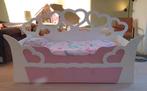 Lief wit/roze kinderbed met hartjes + matras & 2x beddengoed, Kinderen en Baby's, Kinderkamer | Bedden, Ophalen, 70 tot 85 cm