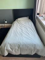 Dekbedovertrek grijsgroen, Ophalen of Verzenden, Zo goed als nieuw, Eenpersoons, Dekbedovertrek