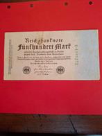 500 Mark Berlijn 1922 - Goede Staat, Ophalen of Verzenden, Duitsland, Los biljet