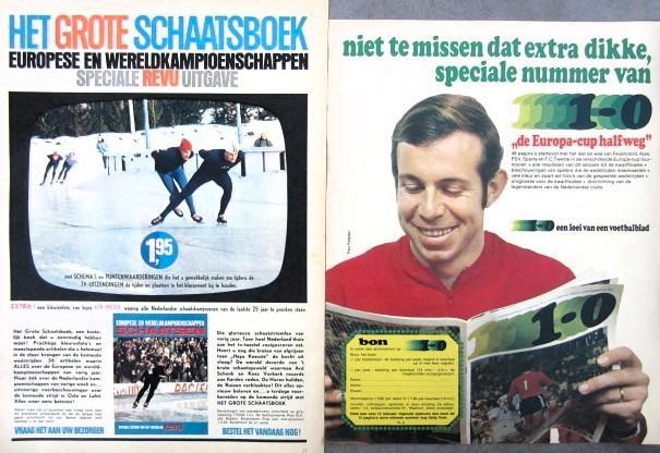 5 vintage advertenties reclames sportbladen boeken 1967-71, Verzamelen, Merken en Reclamevoorwerpen, Gebruikt, Overige typen, Ophalen of Verzenden