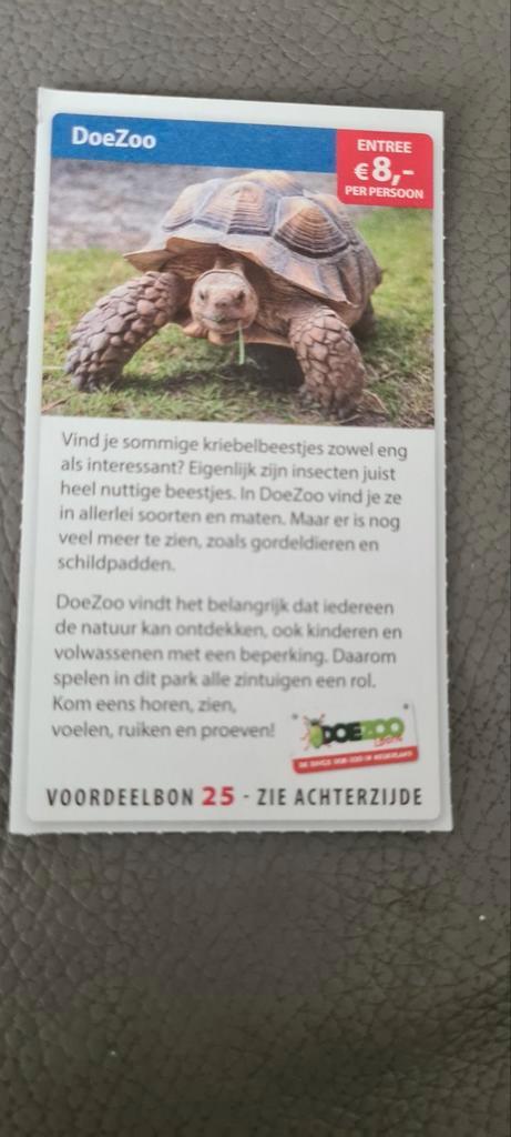DoeZoo voordeelbon ( Entree €8, per persoon voor max 4 pers., Tickets en Kaartjes, Kortingen en Cadeaubonnen, Drie personen of meer