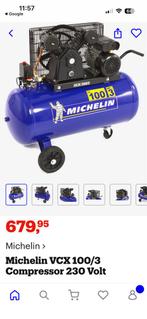 Compressor  100 liter 10 Bar michelin, Doe-het-zelf en Verbouw, Compressors, 6 tot 10 bar, Ophalen of Verzenden, Zo goed als nieuw