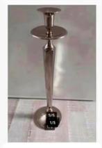 2 x Verzilverde hoge kaarsenstandaard 41 cm Pr.p.st, Huis en Inrichting, Woonaccessoires | Kandelaars en Kaarsen, Ophalen of Verzenden