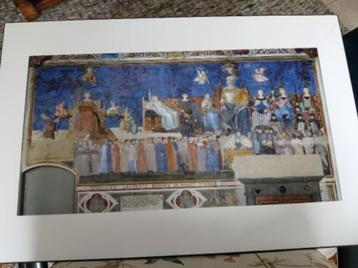 3x Kunstdruk fresco Lambrosius Lorenzetti,(adv.nr.317) beschikbaar voor biedingen