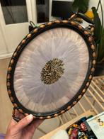 Antiek dienblad ingelegd met veren, Antiek en Kunst, Ophalen of Verzenden