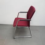 König & Neurath design vergaderstoel slede chroom stof, Vijf, Zes of meer stoelen, Gebruikt, Ophalen of Verzenden, Metaal