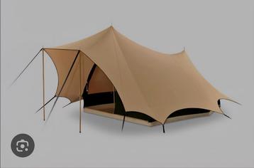 Mooie stevige tent inclusief nieuwe matras en kasten beschikbaar voor biedingen