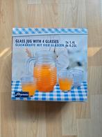 SET GLAZEN KAN + 4 GLAZEN NIEUW!!, Huis en Inrichting, Ophalen of Verzenden, Nieuw, Glas, Glas of Glazen