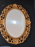 Spiegel goud 59x78, Ophalen of Verzenden, Zo goed als nieuw, Minder dan 100 cm, Ovaal