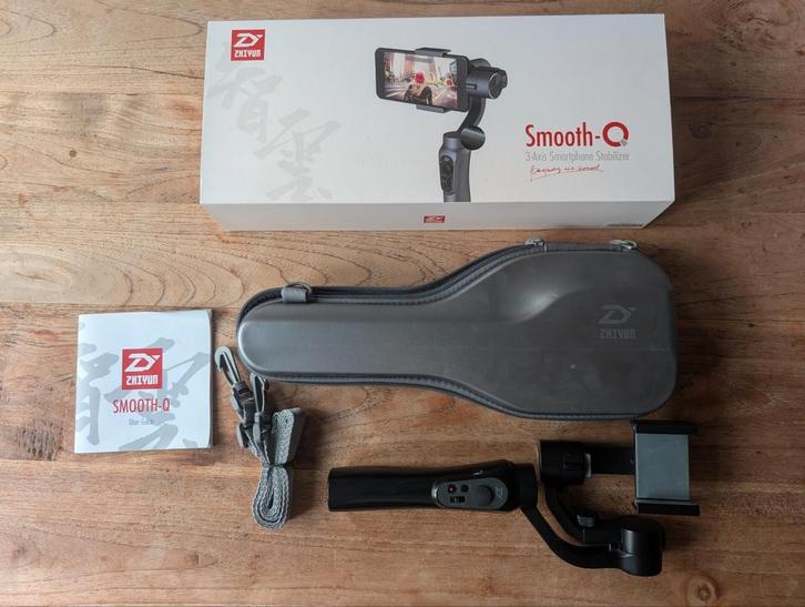 [ZGAN] Zhiyun Smooth-Q smartphone 3-axis gimbal stabilisator, Audio, Tv en Foto, Fotografie | Statieven en Balhoofden, Zo goed als nieuw