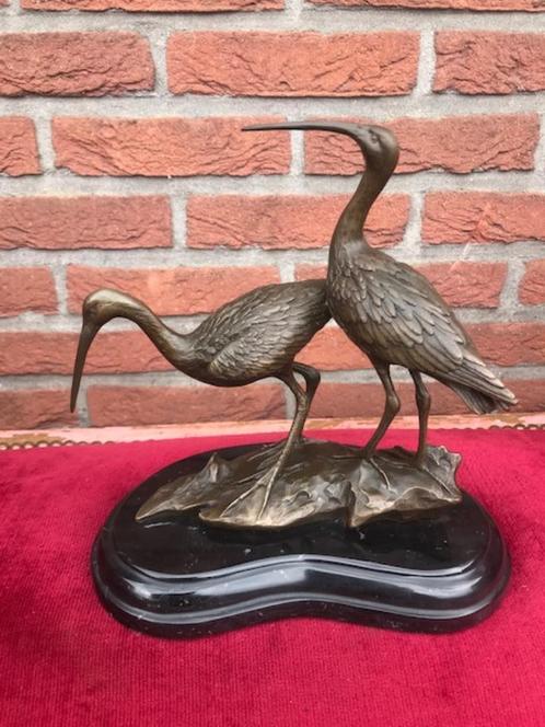 bronzen topbeeld, GRUTTO'S in een poel, Naturisme, Antiek en Kunst, Kunst | Beelden en Houtsnijwerken, Ophalen of Verzenden