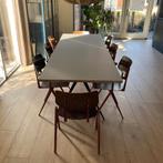 Eettafel Galvanitas zwarte poten met grijs Fenix blad, Huis en Inrichting, Tafels | Eettafels, Ophalen, 200 cm of meer, Modern / vintage / design