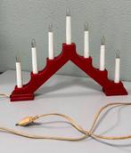 Vintage kerst kerstmis kandelaar licht lampjes staand rood, Diversen, Kerst, Gebruikt, Ophalen of Verzenden, H, H