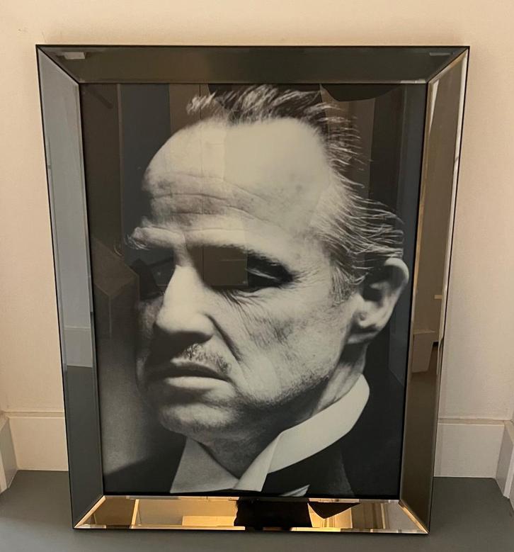 2 x glazen spiegellijsten - The Godfather - Corleone, Huis en Inrichting, Woonaccessoires | Lijsten, Zo goed als nieuw, 75 cm of meer