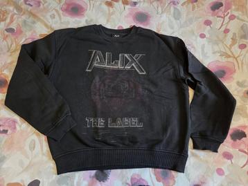 Zwarte Alix the Label sweater met glitter opdruk, maat S beschikbaar voor biedingen