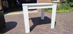 Witte houten eettafel, Huis en Inrichting, Tafels | Eettafels, Ophalen, Gebruikt, 100 tot 150 cm, Vierkant