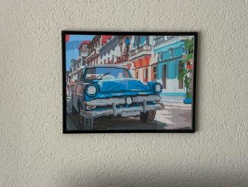 Diamond painting schilderij in lijst Oldtimer in Havsna Cuba beschikbaar voor biedingen